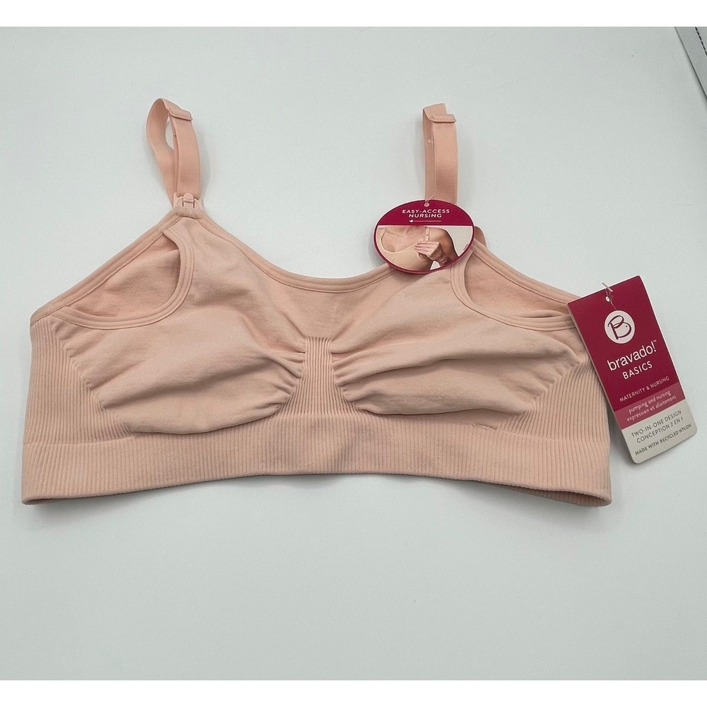 Bravado Basics Maternity Nursing Pumping Bra Pink Small 11022BA